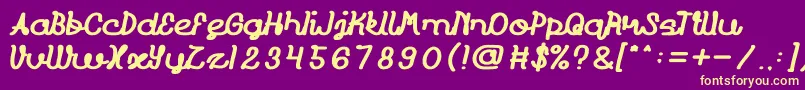 Prudent Bold Font – Yellow Fonts on Purple Background