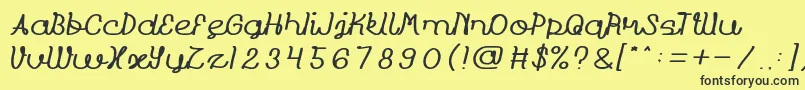 Prudent light Font – Black Fonts on Yellow Background
