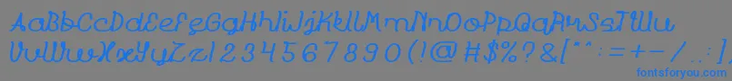 Prudent light Font – Blue Fonts on Gray Background