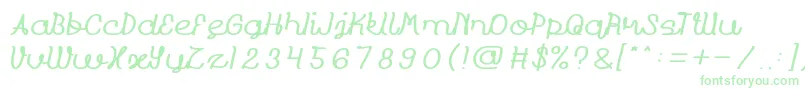 Prudent light Font – Green Fonts on White Background