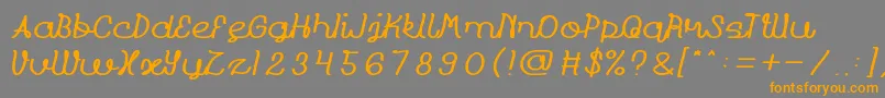Prudent light Font – Orange Fonts on Gray Background