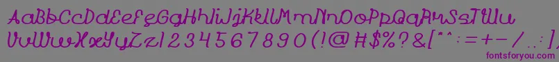 Prudent light Font – Purple Fonts on Gray Background