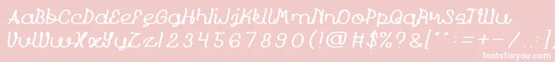 Prudent light Font – White Fonts on Pink Background