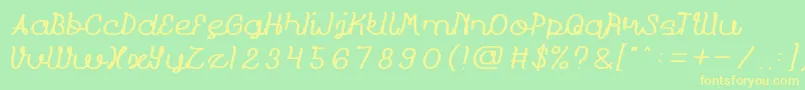 Prudent light Font – Yellow Fonts on Green Background