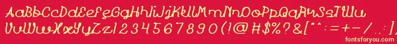 Prudent light Font – Yellow Fonts on Red Background