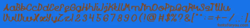 Prudent Font – Brown Fonts on Blue Background