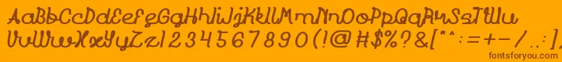 Police Prudent – polices brunes sur fond orange