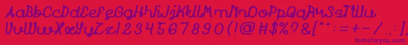 Prudent Font – Purple Fonts on Red Background