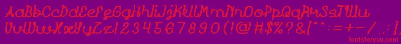 Prudent Font – Red Fonts on Purple Background