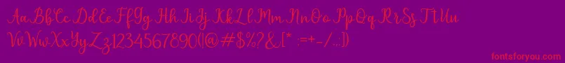 pruistinフォントについての詳細 フォントpruistin – 紫の背景に赤い文字