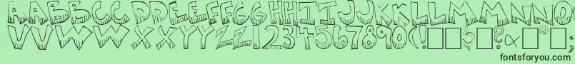 Krazykool Font – Black Fonts on Green Background