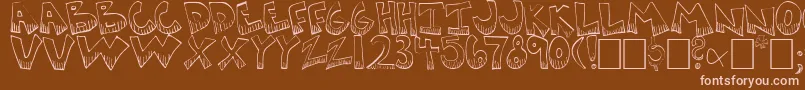 Krazykool Font – Pink Fonts on Brown Background