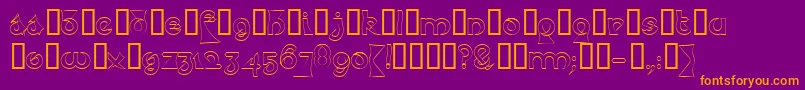 Psyceh   Font – Orange Fonts on Purple Background