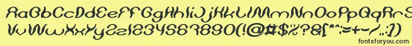 fuente Psychedelic Bold Italic – Fuentes Negras Sobre Fondo Amarillo