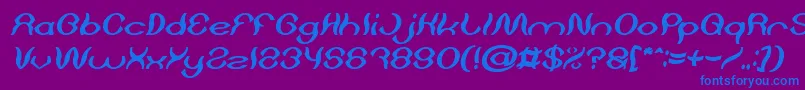 Saiba mais sobre a fonte Psychedelic Bold Italic Fonte Psychedelic Bold Italic – fontes azuis em um fundo violeta