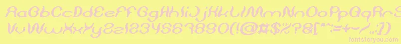 fuente Psychedelic Bold Italic – Fuentes Rosadas Sobre Fondo Amarillo