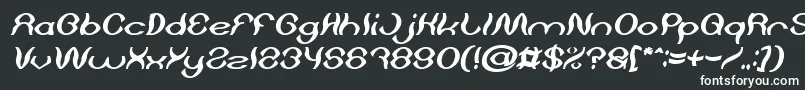 フォントPsychedelic Bold Italic – 黒い背景に白い文字