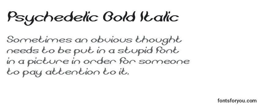 Fonte Psychedelic Bold Italic