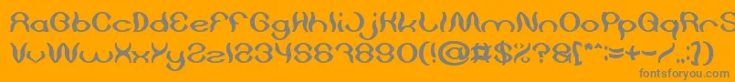 Psychedelic Bold Font – Gray Fonts on Orange Background