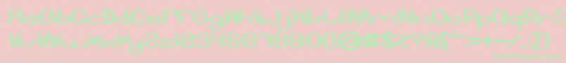 Police Psychedelic Bold – polices vertes sur fond rose