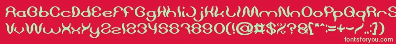 Psychedelic Bold Font – Green Fonts on Red Background