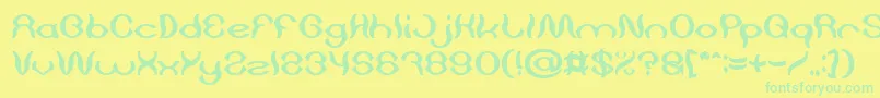 Police Psychedelic Bold – polices vertes sur fond jaune