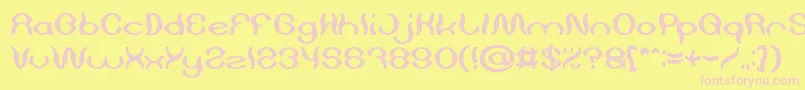 Police Psychedelic Bold – polices roses sur fond jaune