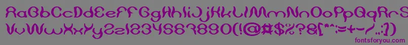 Police Psychedelic Bold – polices violettes sur fond gris