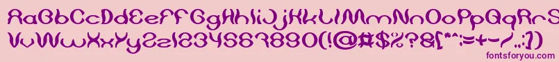 Police Psychedelic Bold – polices violettes sur fond rose