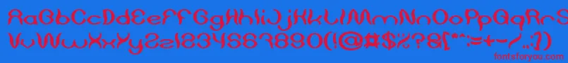 Psychedelic Bold Font – Red Fonts on Blue Background