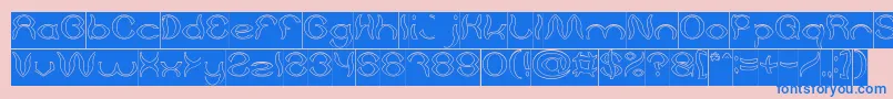 fuente Psychedelic Hollow Inverse – Fuentes Azules Sobre Fondo Rosa
