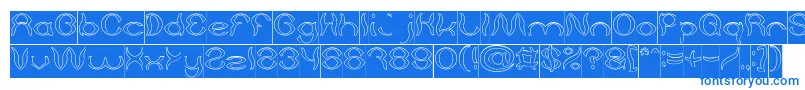 Psychedelic Hollow Inverse Font – Blue Fonts