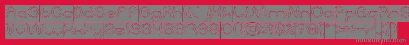 Psychedelic Hollow Inverse Font – Gray Fonts on Red Background
