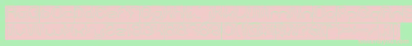 Psychedelic Hollow Inverse Font – Pink Fonts on Green Background