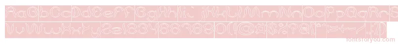 Psychedelic Hollow Inverse Font – Pink Fonts on White Background