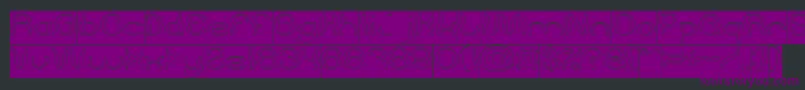 Psychedelic Hollow Inverse Font – Purple Fonts on Black Background