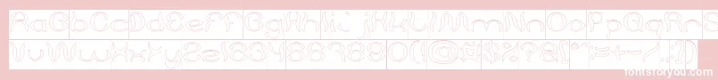 Psychedelic Hollow Inverse Font – White Fonts on Pink Background