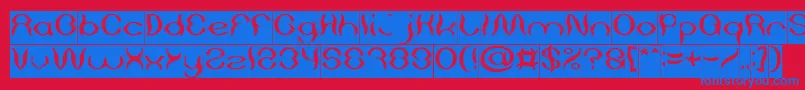 Psychedelic Inverse Font – Blue Fonts on Red Background