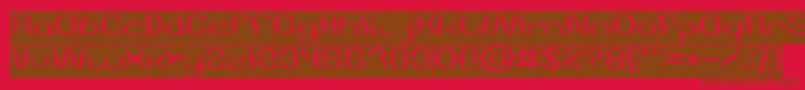 Psychedelic Inverse Font – Brown Fonts on Red Background