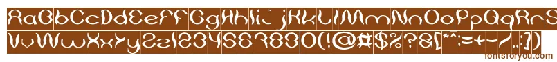 Шрифт Psychedelic Inverse – коричневые шрифты на белом фоне