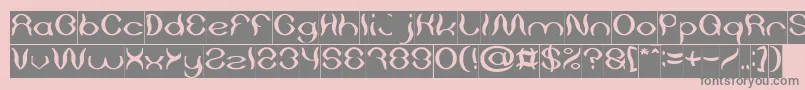 Psychedelic Inverse Font – Gray Fonts on Pink Background