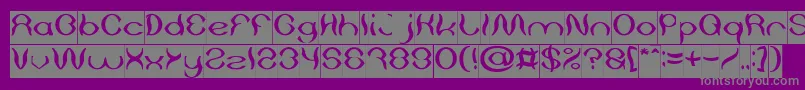 Psychedelic Inverse Font – Gray Fonts on Purple Background