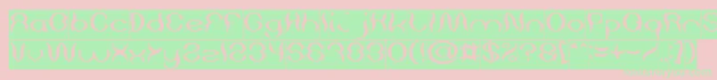 Psychedelic Inverse Font – Green Fonts on Pink Background