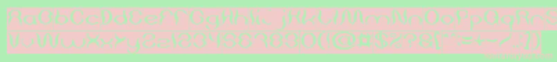 Psychedelic Inverse Font – Pink Fonts on Green Background