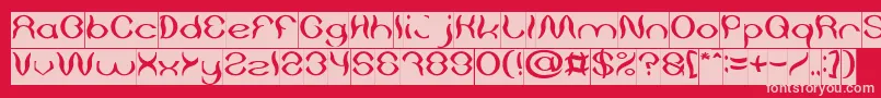 Psychedelic Inverse Font – Pink Fonts on Red Background