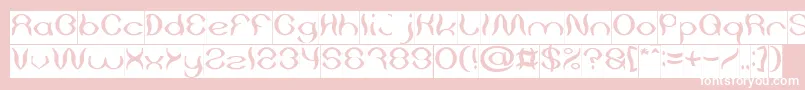 Psychedelic Inverse Font – White Fonts on Pink Background