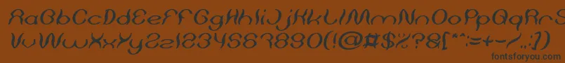 Шрифт Psychedelic Italic – чёрные шрифты на коричневом фоне