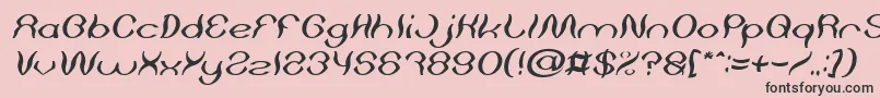 Fonte Psychedelic Italic – fontes pretas em um fundo rosa