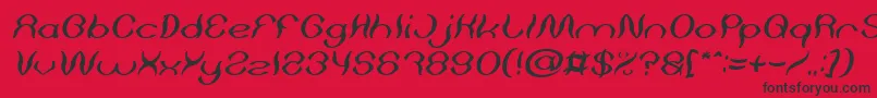 Psychedelic Italic Font – Black Fonts on Red Background