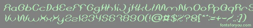 Fonte Psychedelic Italic – fontes verdes em um fundo cinza